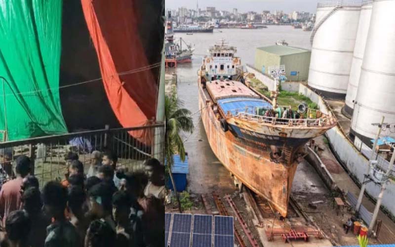 চট্টগ্রামে ডকইয়ার্ডে স্যান্ড ব্লাস্টিং, বিপর্যস্ত মানুষের ক্ষোভ