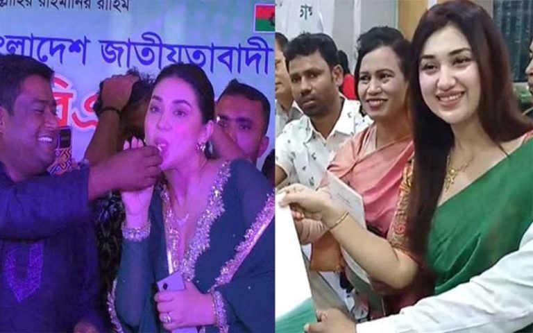 বিএনপির অনুষ্ঠানে লীগ-ঘনিষ্ঠ অপু বিশ্বাস, যা বললেন পরীমনি