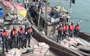 সাগর থেকে সিমেন্টবোঝাই দুটি বোটসহ গ্রেপ্তার ২৩