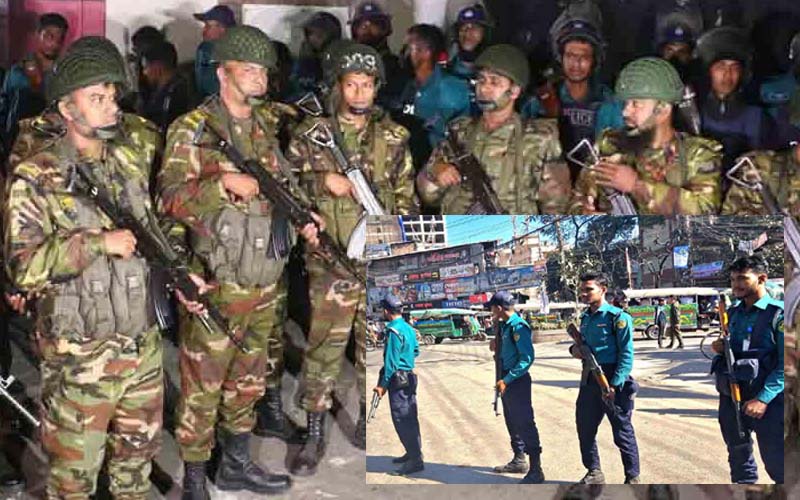 চট্টগ্রামে সেনা-পুলিশে মুড়িয়ে আছে ভারতীয় হাইকমিশন কার্যালয়